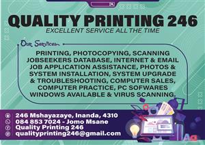 QUALITY PRINTING 246 will give you the best job database system. Try us now!!