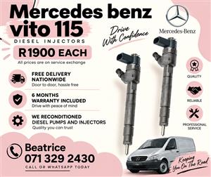 MERCEDES BENZ VITO 115 INJECTORS FOR SALE WITH WARRANTY INCLUDED 