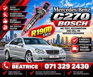 MERCEDES BENZ C270 INJECTORS FOR SALE WITH WARRANTY INCLUDED 