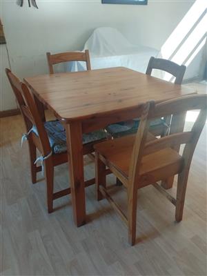 Oak Table and Chairs