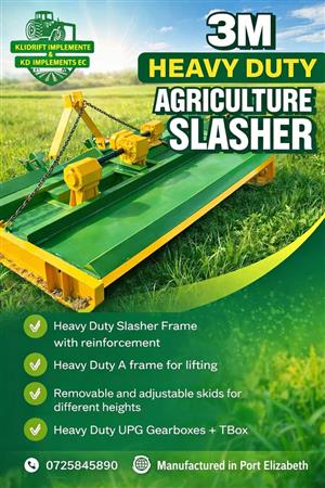 3M Heavy Duty Slashers with Tbox and double blades on lifts with PTO clutch
