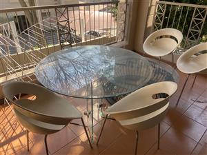 Glass Table and Chairs