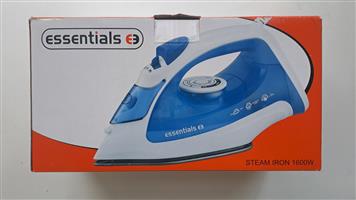 STEAM IRON 1600W Essentials. Brand new in a box. Never Used. Guarantee till Jan 