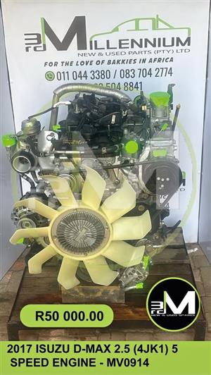 2017 ISUZU D-MAX 2.5 (4JK1) 5 SPEED ENGINE - MV0914