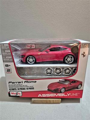 Maisto Assembly Line die-cast metal model kit of a 1:24 scale Ferrari Roma
