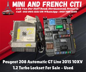 Peugeot 208 GT Line 2015 1.2 Turbo Lockset For Sale - Used Ignition & Door Lock!