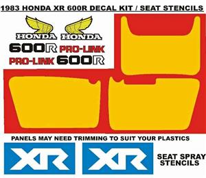 1983 H-onda XR 600R stickers decals vinyl graphics kits