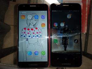 2x Samsung A2 core red/blue
