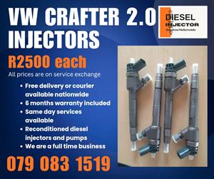 VW CRAFTER 2.0 INJECTORS FOR SALE WITH WARRANTY 