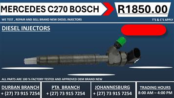 Mercedes C270 Bosch Diesel Injectors 