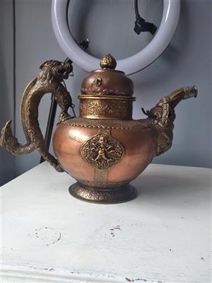 Copper & brass Gini pot imported from Italy