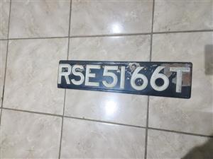 Old Number plate