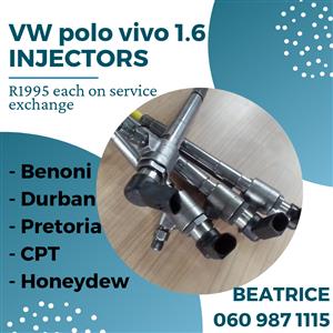 VW polo vivo 1.6 injectors for sale with warranty 