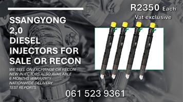 SSANGYONG 2.0 DIESEL INJECTORS -FREE COURIER NATIONWIDE