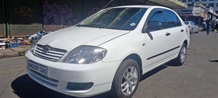 2005 TOYOTA COROLLA 1.6 GLE PETROL SEDAN, MANUAL, WHITE COLOUR