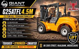 New Giant all terrain forklifts for sale at Mad Farmer SA