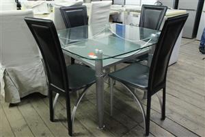 5PC GLASS DINING ROOM SET(S066374A)