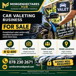 ESTABLISHED CAR VALETING BUSINESS FOR SALE