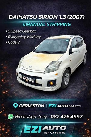 2007 Daihatsu Sirion parts /front spares / body / engine /lockset /gearbox