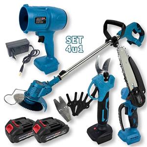 Multifunctional garden cordless tool set