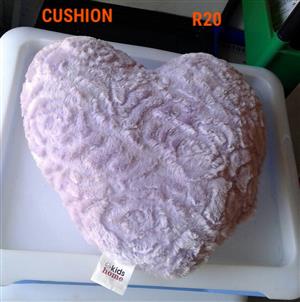 Purple heart shaped cushion
