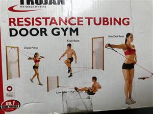 Trojan Resistance Tubing Door gym - Incomplete! Please note I only have the 3 resistance tubes