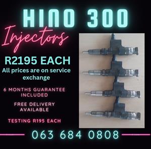 HINO 300 TRUCK DIESEL INJECTORS FOR SALE WITH WARRANTY 