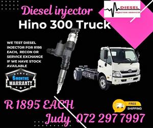Hino 300 Truck Diesel Injector for sale on service exchange or to recon