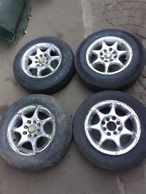Mazda 323 rims n tyer size 13 inche for sale