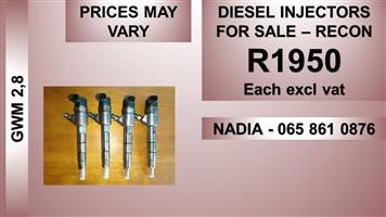 GWM 2.8 DIESEL INJECTORS FOR SALE OR TO RECON NATIONWIDE
