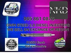 GWM STEED 2,0 DIESEL INJECTORS - FOR SALE ON EXCHANGE OR NEW SANNIESHOF