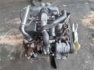 Isuzu 2.8 4JB1 turbo Engine complete. Started.
