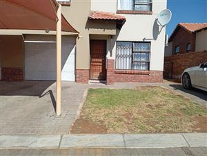 A three bedroom  double story town house in waterval east Rustenburg