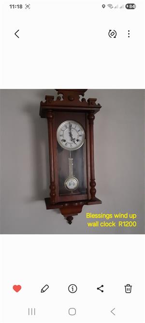 Blessings 30 day wind up wall clock