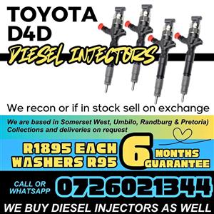 Toyota D4D diesel injectors for sale