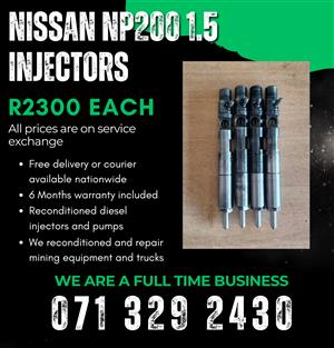 NISSAN NP200 1.5 INJECTORS 