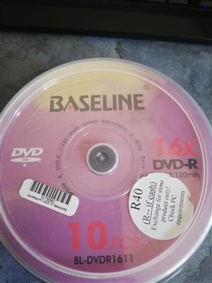 New Baseline Blank DVD-R 4.7GB 16x