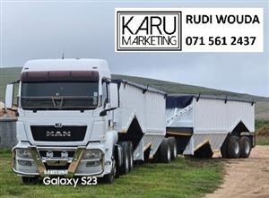 2018 MAN TGS 27-480 with 2011 Afrit 55m³ Bottom Dumper