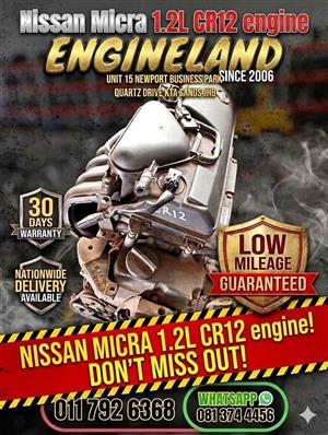Nissan Micra 1.2L CR12DE engine