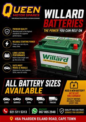 All battery sizes available 