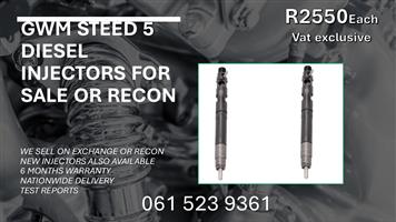 GWM STEED 5 DIESEL INJECTORS FOR SALE WITH TEST REPORTS 