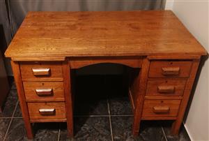 Wooden desk. 