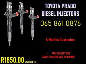 TOYOTA PRADO 3L DIESEL INJECTORS FOR SALE OR RECON ORIGINALS.
