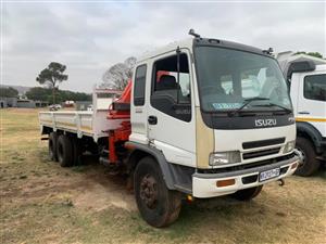 Isuzu FTM1200 12 ton Dropside Crane truck