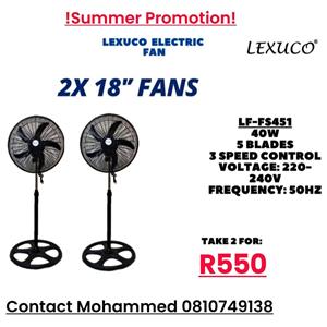 2 x 18" Stand Fans