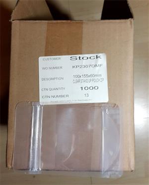 Clear stand-up pouches - Various sizes and prices