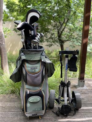 Premium Cleveland Launcher & Nicklaus Full Golf Set + Caddy
