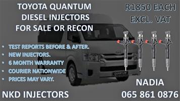 TOYOTA QUANTUM DIESEL INJECTORS FOR SALE. REBUILT AND TESTED