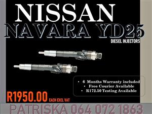 Nissan Navara Yd25 Diesel injectors for sale on same services