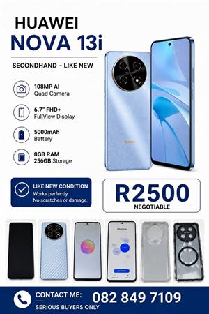 Huawei Nova 13i cellphone for sale.